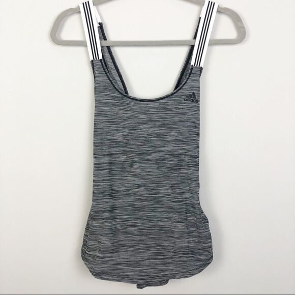 ADIDAS | Gray & Black Xback Tank Top Elastic Strap - Picture 1 of 6